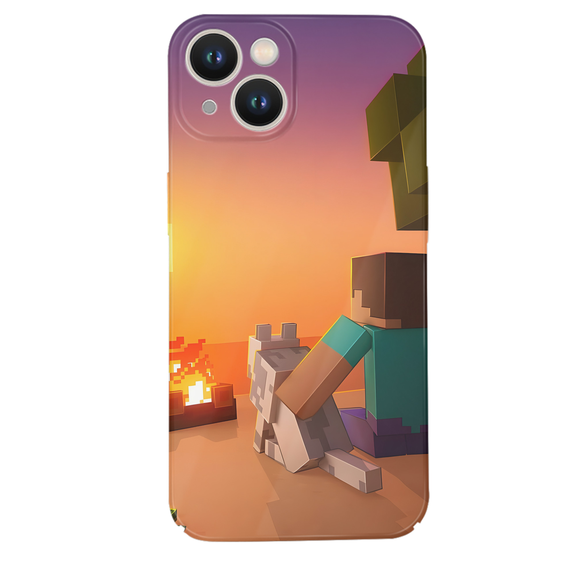 （画像用） マインクラフト ブロックの世界 Minecraft MC Block world 【iPhone 14シリーズ対応】ハードケース